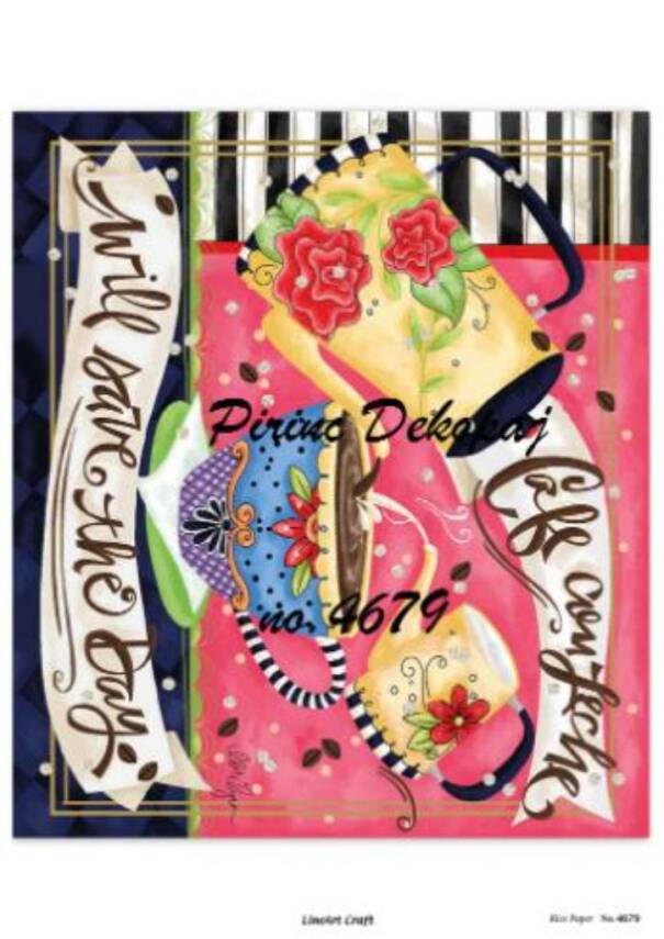 Fincan Desenli Pirinç Dekopaj Model : 4679 - 1