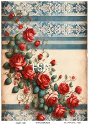 Fransız Gülü Desenli Pirinç Dekopaj Model : FSG001 - Line Art