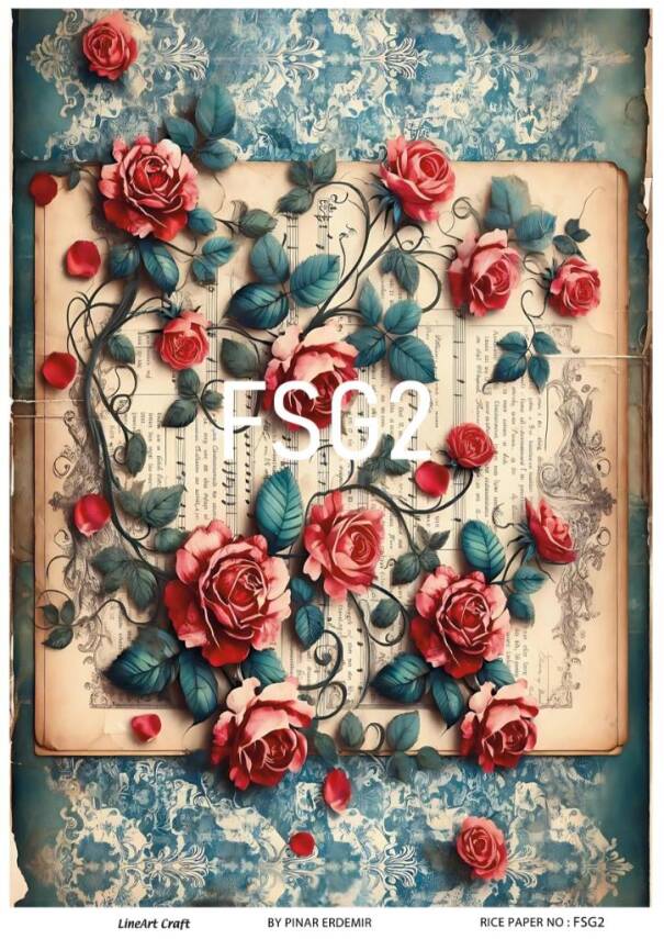 Fransız Gülü Desenli Pirinç Dekopaj Model : FSG002 - 1
