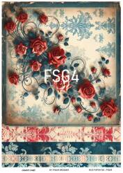 Fransız Gülü Desenli Pirinç Dekopaj Model : FSG004 - Line Art