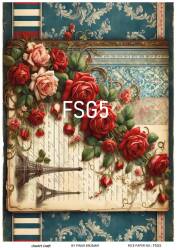 Fransız Gülü Desenli Pirinç Dekopaj Model : FSG005 - Line Art