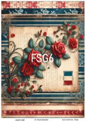 Fransız Gülü Desenli Pirinç Dekopaj Model : FSG006 - Line Art