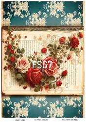 Fransız Gülü Desenli Pirinç Dekopaj Model : FSG007 - Line Art