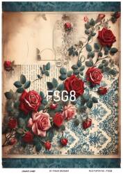 Fransız Gülü Desenli Pirinç Dekopaj Model : FSG008 - Line Art