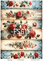 Fransız Gülü Desenli Pirinç Dekopaj Model : FSG011 - Line Art