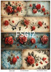 Fransız Gülü Desenli Pirinç Dekopaj Model : FSG012 - Line Art