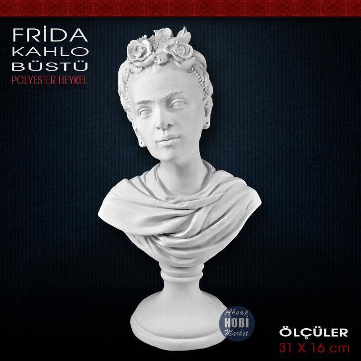 Frida Kahlo Heykel Biblo (31x16 cm) Ham Polyester - 1