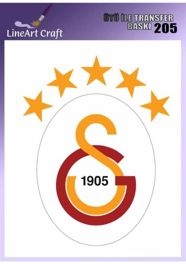 Galatasaray Desenli Kumaş Transfer Kağıdı LNT-K205 (20x20 cm) - 1