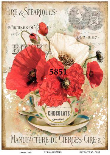 Gelincik Desenli Pirinç Dekopaj Model : 5851 - 1