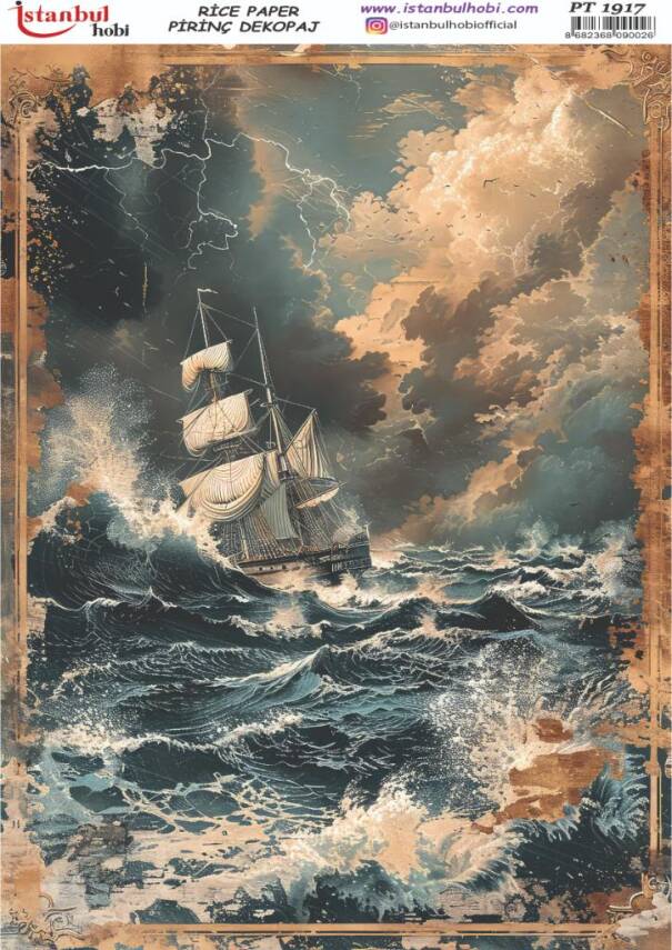Gemi Desenli Pirinç Dekopaj Model : PT 1917 - 1
