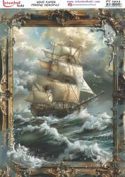 Gemi Desenli Pirinç Dekopaj Model : PT 1923 - Tual Hobi Craft İst