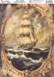 Gemi Desenli Pirinç Dekopaj Model : PT 1929 - Tual Hobi Craft İst