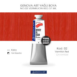 Genova Art 02 Vermilion Red (Çin Kırmızısı) Yağlı Boya 37 ml - Genova Art