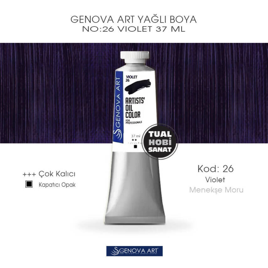 Genova Art 26 Violet (Menekşe Moru) Yağlı Boya 37 ml - 1