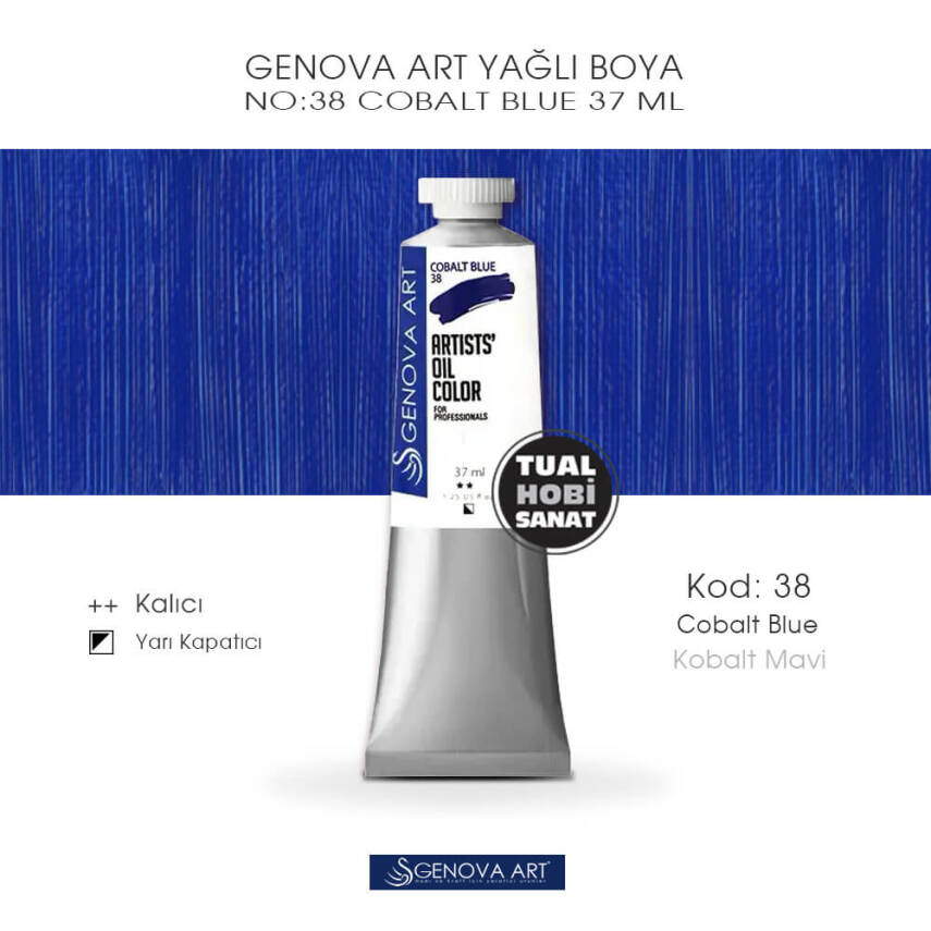 Genova Art 38 Cobalt Blue (Kobalt Mavi) Yağlı Boya 37 ml - 1