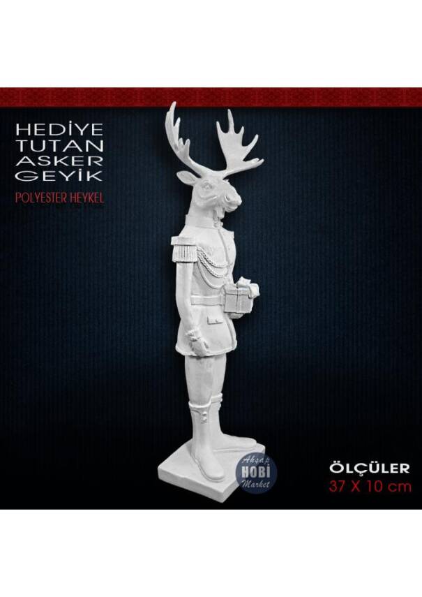 Geyik Asker Biblo Hediye Paketi Tutan (37x10 cm) Ham Polyester - 2