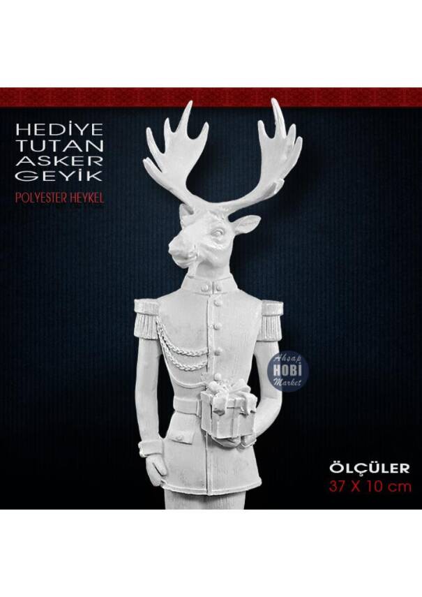 Geyik Asker Biblo Hediye Paketi Tutan (37x10 cm) Ham Polyester - 3