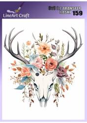 Geyik Desenli Kumaş Transfer Kağıdı LNT-K159 (20x20 cm) - Line Art