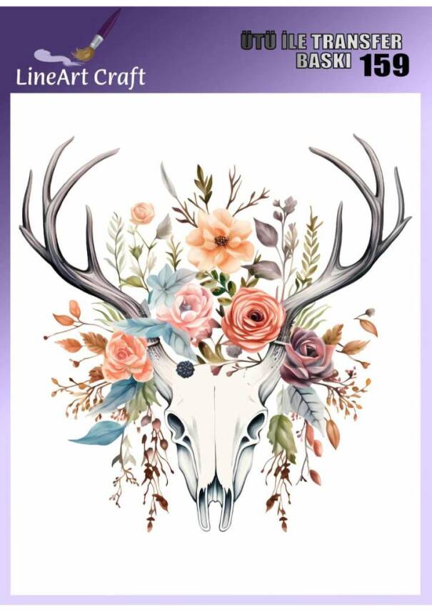 Geyik Desenli Kumaş Transfer Kağıdı LNT-K159 (20x20 cm) - 1