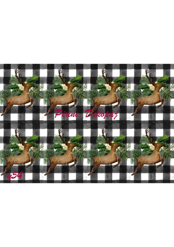 Geyik Desenli Pirinç Dekopaj Model : Y054 - 1