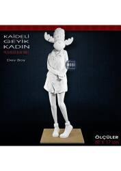 Geyik Kadın Heykeli Dev Boy (63x26 cm) Ham Polyester - Tual Hobi Sanat