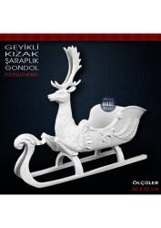 Geyikli Kızak Şaraplık ve Gondol (40x32 cm) Ham Polyester - Tual Hobi Sanat (1)