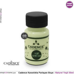 Glow in the Dark Naturel Yeşil Fosforlu Boya 50ml - Cadence