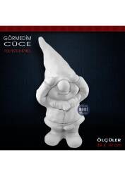 Görmedim Cüce Heykeli (39x19 cm) Ham Polyester - Tual Hobi Sanat
