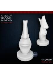 Gözlük Tutucu Modern Kadın (15x7 cm) Ham Polyester - Tual Hobi Sanat (1)