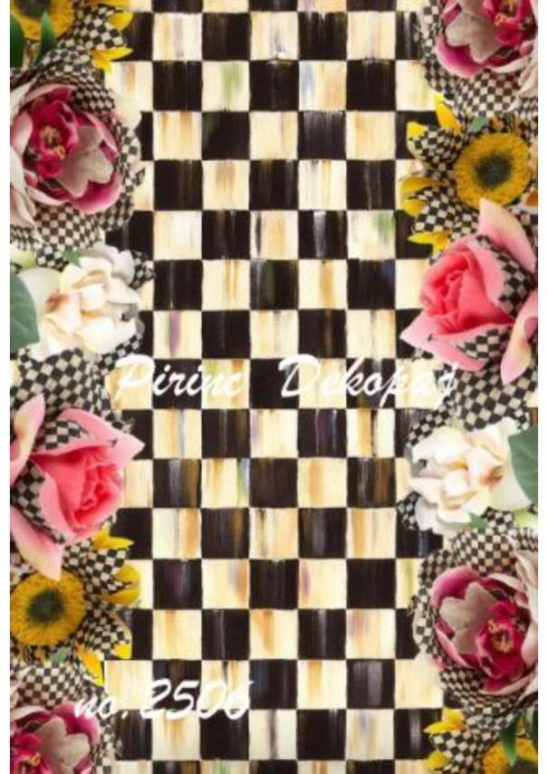 Gül Desenli Pirinç Dekopaj Model : 2506 - 1