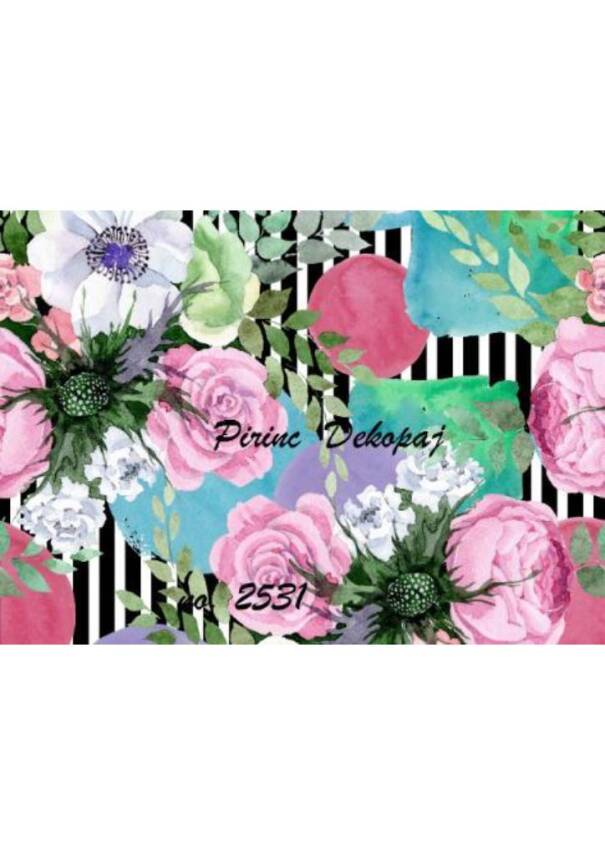 Gül Desenli Pirinç Dekopaj Model : 2531 - 1