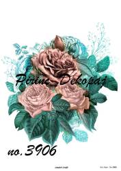 Gül Desenli Pirinç Dekopaj Model : 3906 - Line Art