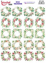 Gül Desenli Sulu Transfer Kağıdı STI-1235 - Tual Hobi Craft İst