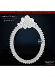 Güllü İnci Çerçeve Büyük Boy (33X24cm) Ham Polyester - Tual Hobi Sanat