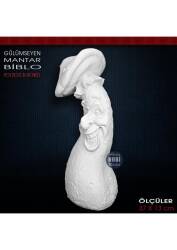 Gülümseyen Mantar Heykeli (37x13 cm) Ham Polyester - Tual Hobi Sanat