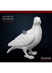 Güvercin Biblo Ayakta (20x20 cm) Ham Polyester - Tual Hobi Sanat