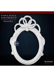 Halatlı Denizci Çerçeve Büyük Boy (28X21cm) Ham Polyester - Tual Hobi Sanat