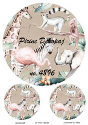 Hayvan Desenli Pirinç Dekopaj Model : 4896 - Line Art