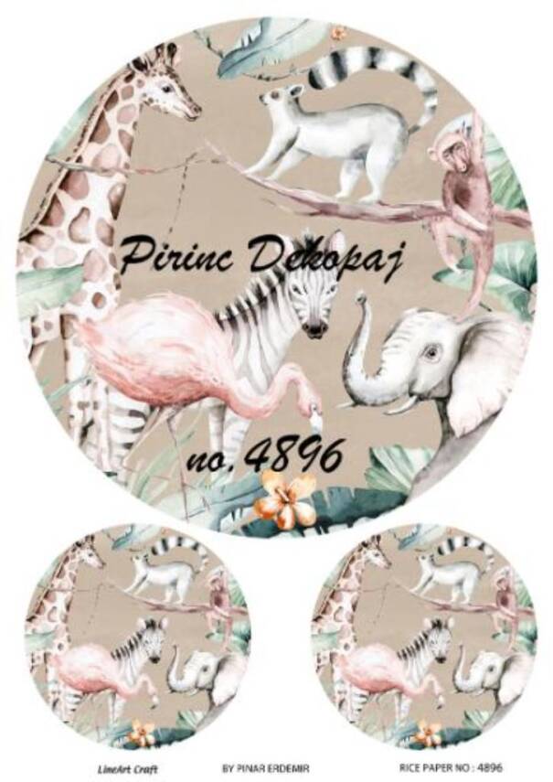 Hayvan Desenli Pirinç Dekopaj Model : 4896 - 1