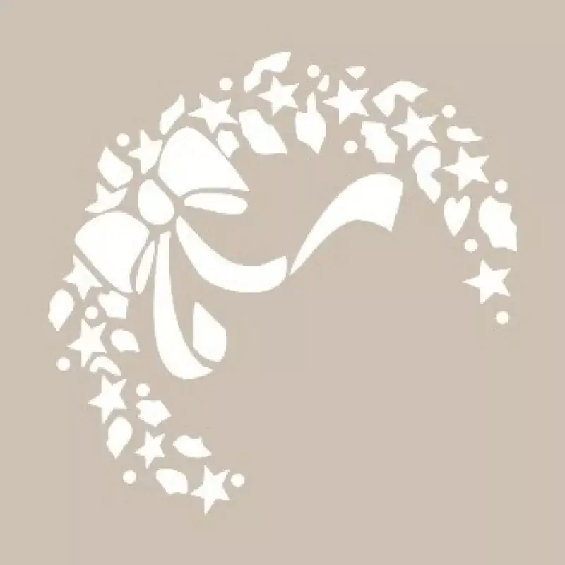 Hediye Temalı Kare Stencil Şablon KA21 - 1