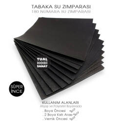 Helberg Su Zımparası 180 Numara (28x23 cm) Süper İnce - Tual Hobi Sanat