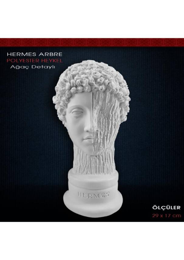 Hermes Arbre Heykel Ağaç Desenli (29x17cm) Ham Polyester - 1