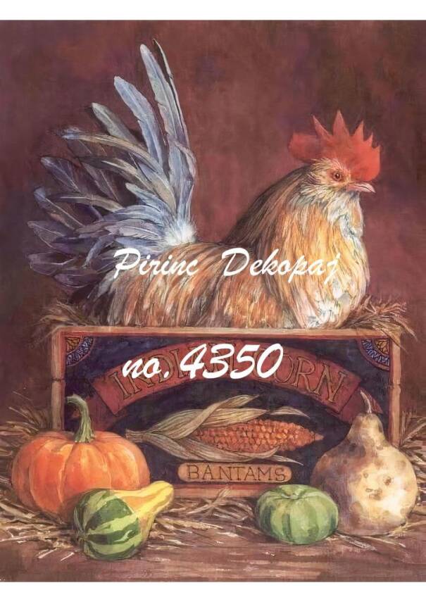 Horoz Desenli Pirinç Dekopaj Model : 4350 - 1