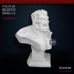 Hulk Büstü Biblo (17x14 cm) Ham Polyester - Tual Hobi Sanat (1)