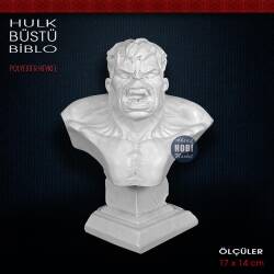 Hulk Büstü Biblo (17x14 cm) Ham Polyester - Tual Hobi Sanat