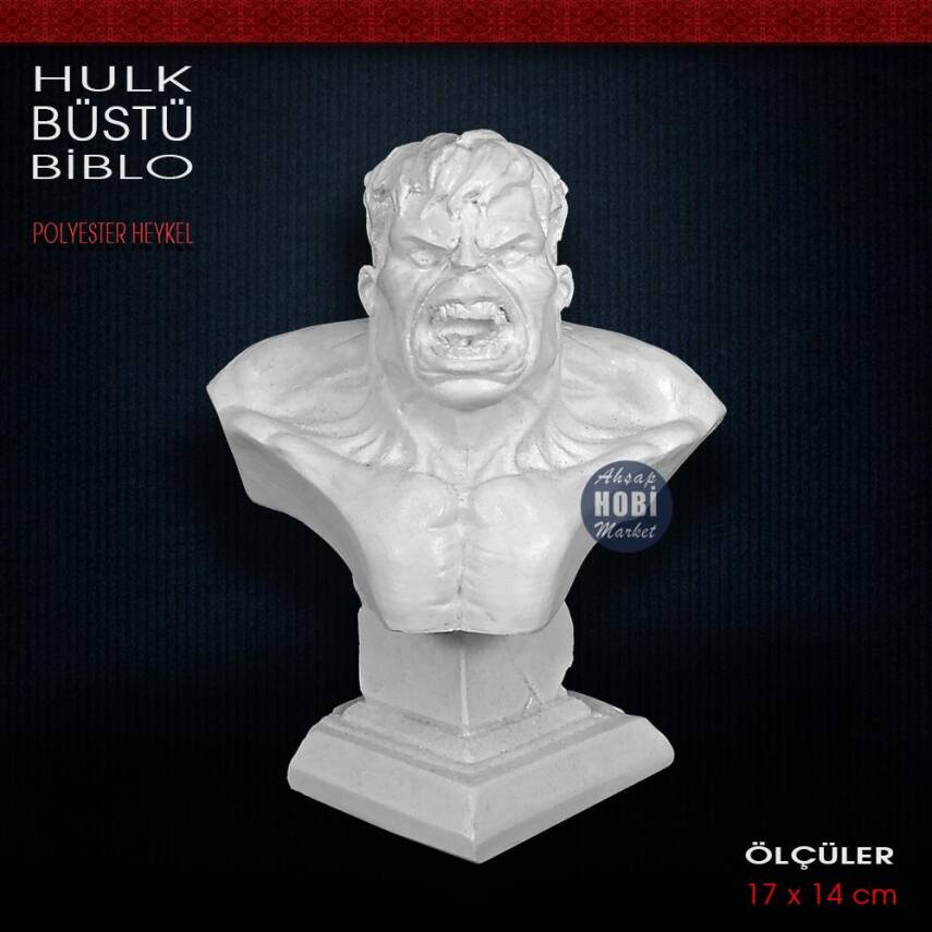 Hulk Büstü Biblo (17x14 cm) Ham Polyester - 1