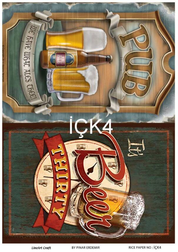 İçki Desenli Pirinç Dekopaj Model : ICK4 - 1