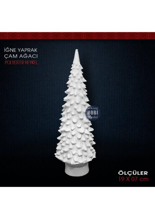 İğne Yapraklı Çam Ağacı Biblo (19x7 cm) Ham Polyester - 1