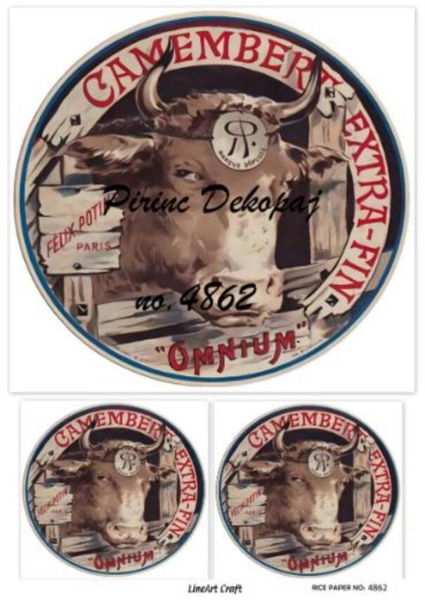 İnek Desenli Pirinç Dekopaj Model : 4862 - 1