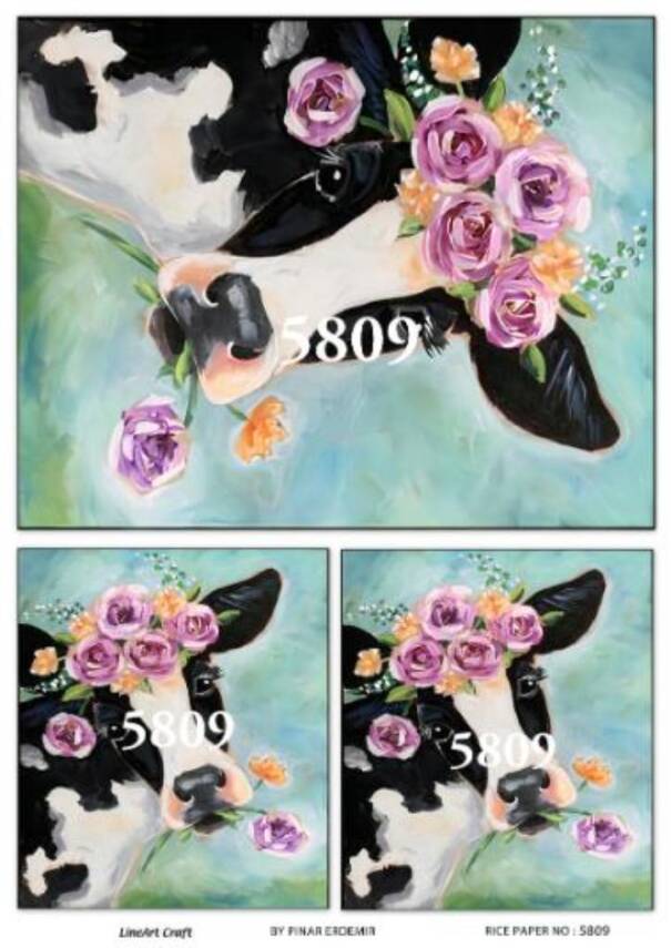 İnek Desenli Pirinç Dekopaj Model : 5809 - 1